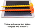 Canopy Stakes Canopy Anchors Beach Tent Stakes Heavy Duty Screw Shape 25 cm 10 inch - 8 Pack Orange Tent Stake for Outdoor Hiking Camping...