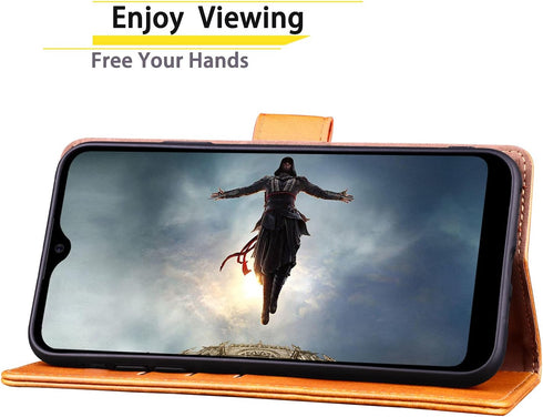 SUANPOT for Samsung Galaxy A12 with RFID Blocking Leather Wallet case Credit Card Holder, Flip Folio Book Phone case Shockproof Cover for Women Me...