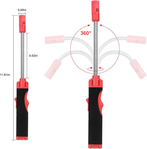 Sondiko Butane Torch Lighter, Refillable Long Lighter, Jet Flame Windproof Lighter with Adjustable Flame, 360° Flexible Neck for Candle, Cooking, ...