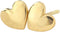 Lifetime Jewelry Heart Stud Earrings 24k Gold Plated - Safe for Sensitive Ears - Women or Men...