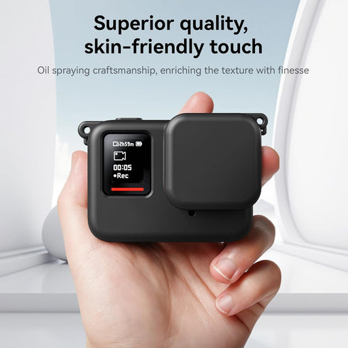 TELESIN Silicone Case Frame Housing Cage Protective Sleeve with Lens Cover Cap for Insta360 Ace Pro Insta 360 Camera Mount Accessories (for Insta3...