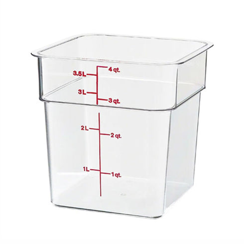 Cambro 4SFSCW135 CamSquare Polycarbonate Square Food Storage container...