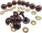 100PCS Brown Plastic Safety Eyes Craft Eyes for Sewing Crafting Buttons Teddy Bear Doll Stuffed Animals Puppet Doll Making DIY Crafts Toy Accessor...