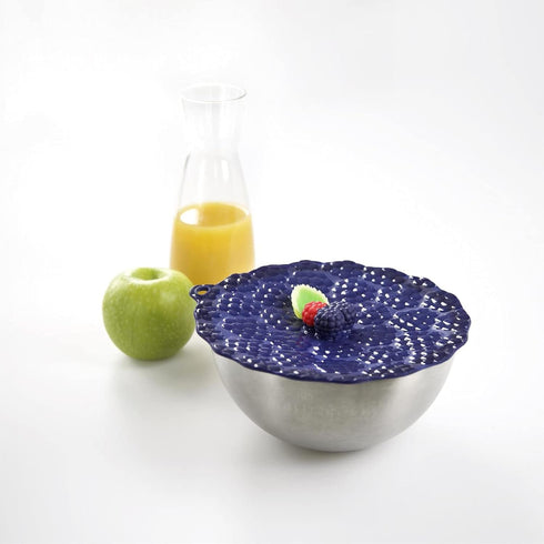 Charles Viancin - Blackberry Silicone Lid for Food Storage and Cooking - 8''/20cm - Airtight Seal on Any Smooth Rim Surface - BPA-Free - Oven, Mic...