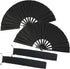 TIHOOD 2PCS Large Folding Silk Hand Fans - Chinese Tai Chi Fans for Men and Women Performance, Dance, Decorations, Festival, Gift (Black x2)...