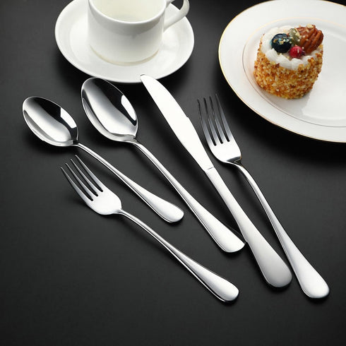WYT Teaspoons Set of 8, Stainless Steel Silverware Dessert Spoon, Coffee Spoon, Mirrored Finish, Dishwasher Safe, 6.7 Inches...
