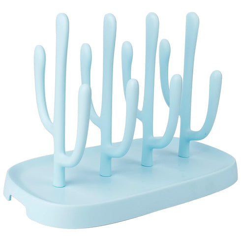 Baby Bottle Drying Rack, Small Portable Bottle Dryer Holder for Nipples, Cups, Pump Parts and Accessories, (Blue)...