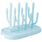 Baby Bottle Drying Rack, Small Portable Bottle Dryer Holder for Nipples, Cups, Pump Parts and Accessories, (Blue)...