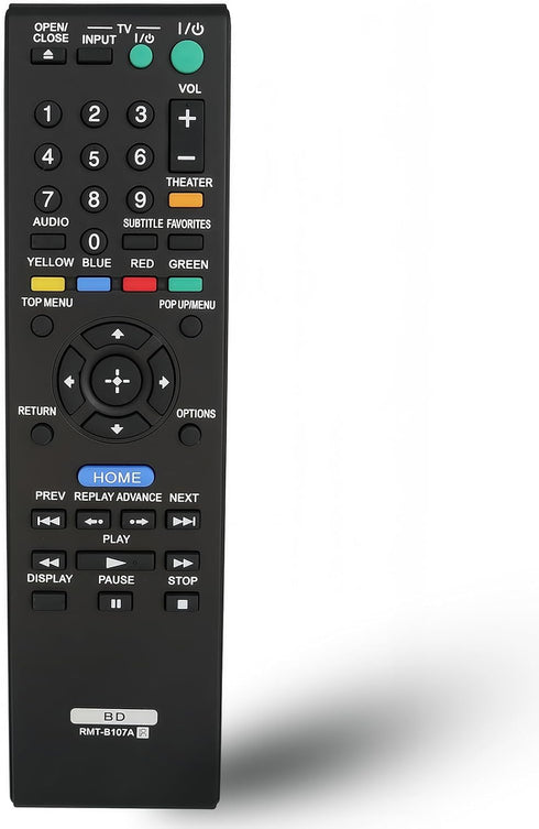 Replaced RMT-B107A Universal Remote Control for BD Sony Blue ray Remote, DVD Player, Home Theater Cinema System BDPS370, BDPS470, BDPS570, BDPS270...