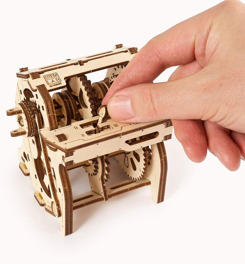 UGEARS STEM Gearbox Model Kit - Creative Wooden Model Kits for Adults, Teens and Children - DIY Mechanical Science Kit for Self Assembly - Unique ...
