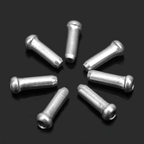 100 Pcs Cable End Crimps, Bike Cable End Caps, Alloy Road Mountain Bikes Brake Tips Shifter, Silver,with Storage Box...