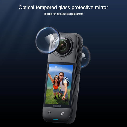 FiTSTILL Universal Lens Glass Protective Film Compatible with Insta360X4 Sticky Easy Installation Film Set Accessories 9H Hardness Scratch Resista...