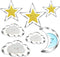 Twinkle Twinkle Little Star Cookie Cutter Set-7 Piece-From 3.5" to 1.6"-Cloud, Star, Moon Cookie Cutters for Baby Shower Gender Reveal Birthday Ca...