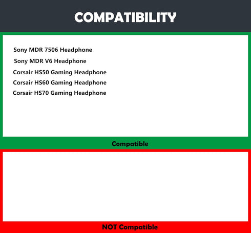 Premium Earpads Cushions Replacement Compatible with Sony MDR 7506 MDR V6 Corsair HS50 HS60 HS70 Pro Gaming Headset Ear pads with Softer Protein L...