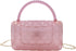 Fashion Candy Color Jelly Crossbody Bag for Women Girls Transparent Satchel Shoulder Handbag with Beaded Top Handle...