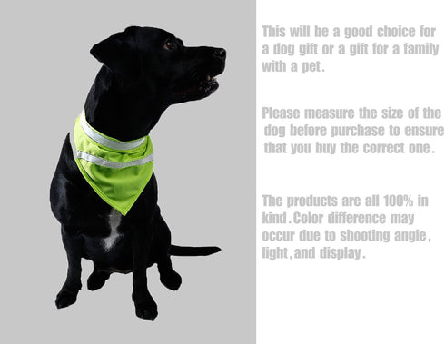 2 Pack REFLECTIVE DOG BANDANA Large/medium/small with Personalized Neon Color,Safety Dog Bandana Orange Dog Scarf High Visibility Bib Dog Walking ...