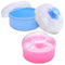 2Pcs Talcum Powder Brush with Holder - Dusting Powder with Puff for Women Set, 3.6x2.45 Pink and Blue Colors, Easy to Clean and Store, Gentle and ...