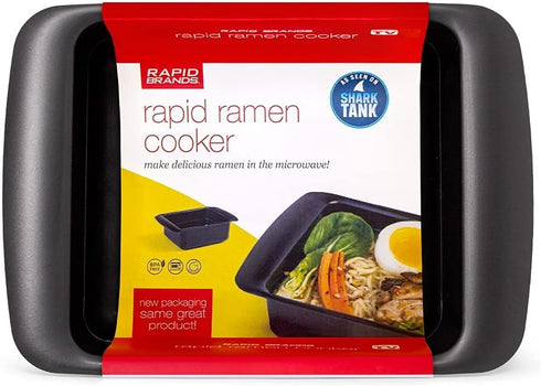 Rapid Ramen Cooker | Microwavable Cookware for Instant Ramen | BPA Free and Dishwasher Safe | Perfect for Dorm, Small Kitchen or Office | Black...