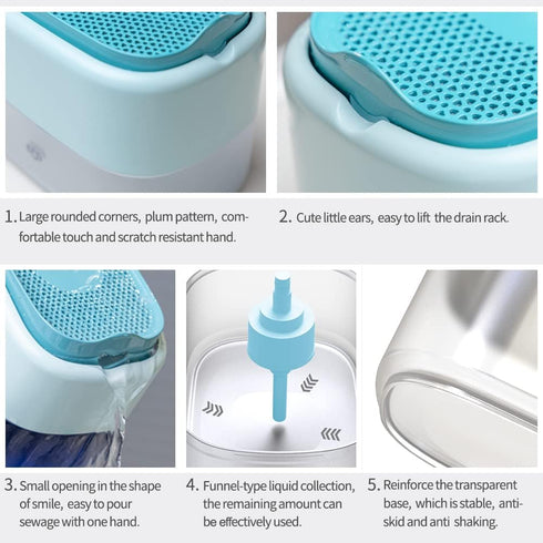 Dish Soap Dispenser for Kitchen Sink - Blue Kitchen Gadgets 2023 - dishwashing Liquid Dispenser for Kitchen - Sink Countertop Organizer - Kitchen ...