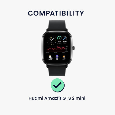 kwmobile Protective Film Compatible with Huami Amazfit GTS 2 Mini Screen Protector - 2x Smart Watch Protector Anti-Fingerprint...