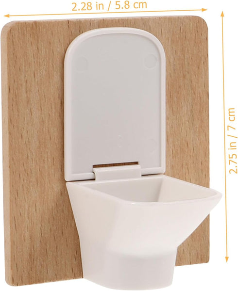 Toyvian 8pcs Dollhouse Bathroom Set: 1 12 Scale Dollhouse Toilet Bathtub Basin Wooden Bathroom Cabinet with Sink Miniature Furniture for Doll Bath...