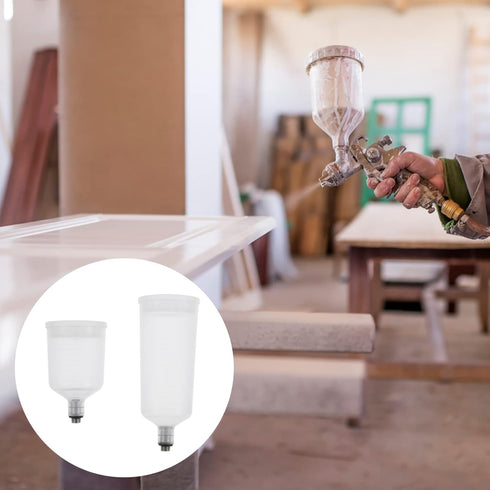 Ciieeo Plastic Containers Plastic Containers Plastic Containers PCS Plastic Spray airbrush pigment cup air spray paint cup Refillable Airbrush Pai...