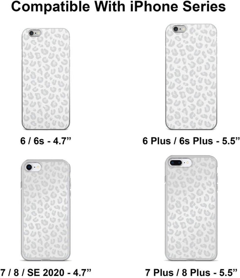 Phone Case Leopard Print - Silver Gray and White Compatible with iPhone 11 Pro Max Charm Accessories Waterproof...