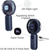 Portable Handheld Fan,Small Fan USB Rechargable with 4000mAh Battery as Powerbank, Mini Fan in LED Nightlight, Cooling Personal Fan for Travel, Ou...