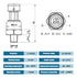 150 PSI Pressure Transducer Sensor with Connector Harness, 1/8"NPT Thread Stainless Steel Pressure Transmitter for Oil Fuel Water Air...