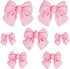 Bow Shoe Charms, 8 Pcs Coquette Bow Shoe Charms Shoe Decoration Charms for Women, Teens, and Kids, Pink...