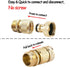 HQMPC Garden Hose Quick Connect Solid Brass Quick Connector Garden Hose Fitting Water Hose Connectors 3/4 inch GHT (2SETS)...