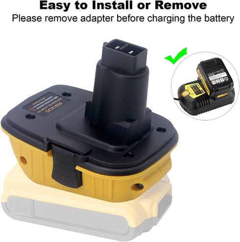 DCA1820 Battery Adapter for DEWALT 18v to 20v Convert 20V MAX XR Lithium Battery DCB200 DCB201 DCB203 DCB204 DCB205 DCB206 to Dewalt 18V NiCad & N...