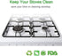 Stove Burner Covers,0.3 MM Double Thickness,8 Pack,Gas Stove Burner Liners,Non-stick Reusable Gas Range Stove Top Covers for Kitchen,Cuttable,Easy to Clean,Silver,Size 10.6” x 10.6”