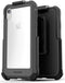 ENCASED iPhone XR Heavy-Duty Protective Belt Clip Case w/Tempered Glass Screen Protector - Compatible w/Apple iPhoneXR 6.1" (Falcon Gray w/Holster...