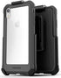 ENCASED iPhone XR Heavy-Duty Protective Belt Clip Case w/Tempered Glass Screen Protector - Compatible w/Apple iPhoneXR 6.1" (Falcon Gray w/Holster...
