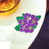 African Black Lady Social Floral Violet Pin Purple Flower Brooch Women Jewelry Gifts...