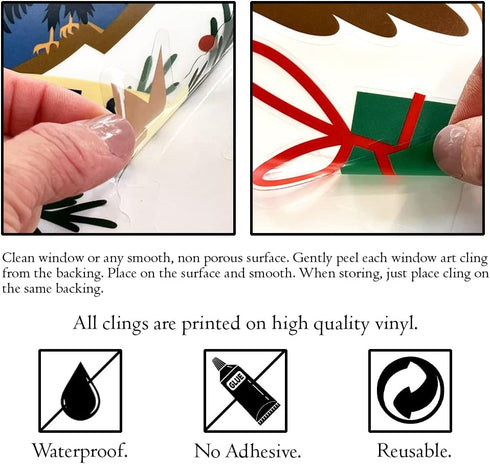 Conquest Journals Harry Potter Hogwarts Castle Window Cling Set, Official Imagery from The Wizarding World, Reusable, No Residue...