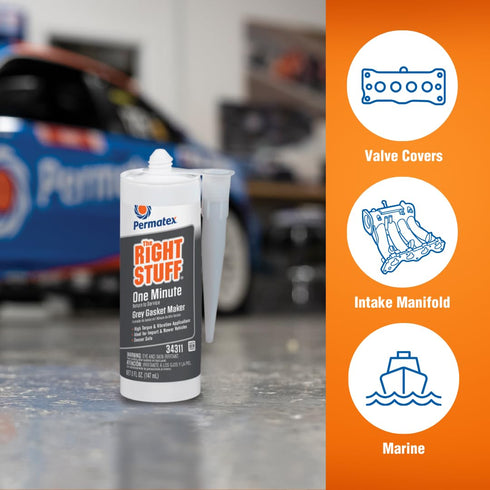 Permatex 34311 The Right Stuff 1 Minute Grey Gasket Maker, 5 oz...