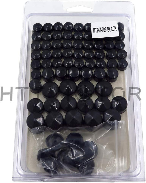 HTTMT MT247-003-BK Black Bolts Toppers Caps Compatible with 1991-2012 Harley Davidson Dyna Glide Twin Cam...