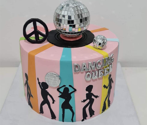 JeVenis Disco Ball Cake Decoration 70's Disco Party Supplies Disco Ball Dance Birthday Party Supplies...