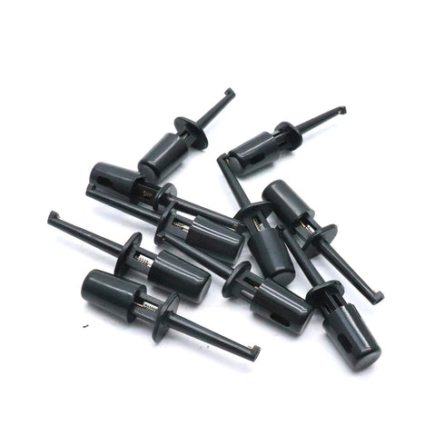10Pcs Black Mini Grabber Test Probe Single Hook Clip for Multimeter Wire Lead...
