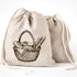 Linen Bread Bags - 3 Pack 11 x 15" Speical Art Design Natural Unbleached Linen Reusable Food Safe Storage for Homemade Artisan Bread...