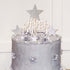 Allazone 1 PCS 'HAPPY BIRTHDAY' Cake Topper & 7 PCS Pentacle Stars Cake Toppers Decoration - Silver...
