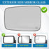 Driver Side Heated Mirror Glass Compatible with 2009-2018 Dodge Ram Pick-Up 1500 2500 - Replace 68079363AA 68050299AA - Side View Exterior Convex ...