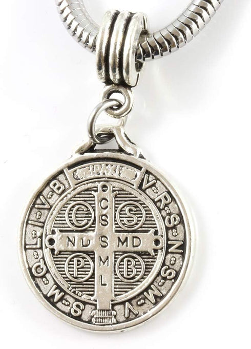 San Benito Medalla - Catholic Gifts of St. Benedict Bracelet Stainless Steel Snake Chain with St Benedict Medals and Medalla de San Benito Necklac...