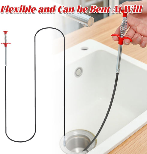2 Pack Flexible Plumbing Grabber Claw Pick Up Reacher Tool,Sewer Cleaning Hook,4 Claws Bendable Hose Pickup Reaching Assist Tool for Litter Pick, ...