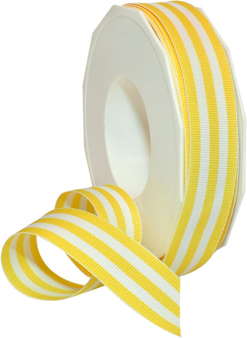 Morex Ribbon Polyester Grosgrain Striped Decorative Ribbon, Rainbow...