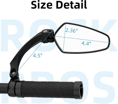 ROCKBROS Bike Rear View Mirror Handlebar eBike Mirror Mountain Bike Bicycle Mirrors for e-bike Cycling Bike Accessories...