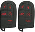 Qty(2) 5Btn Smart Key Fob Cover Case Protector for Jeep Grand Cherokee Renegade Chrysler 300 Dodge Durango Charger Challenger Journey Fiat Remote...