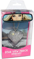 1201HE Clear Rear View Mirror Pendant Heart...